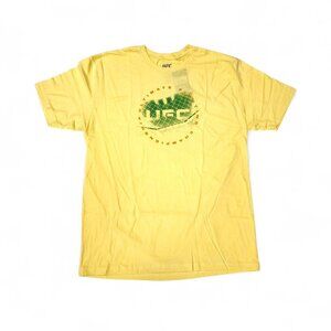 ​UFC Short Sleeve Graphic Print Yellow Cotton T-Shirt Size XL - New